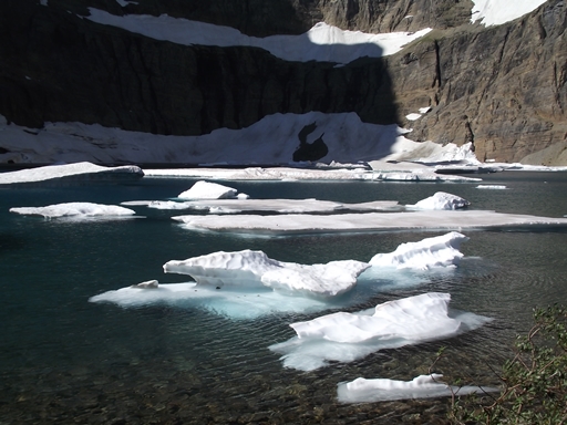 ICE Ice Berg Nappe Lac Glacier National 