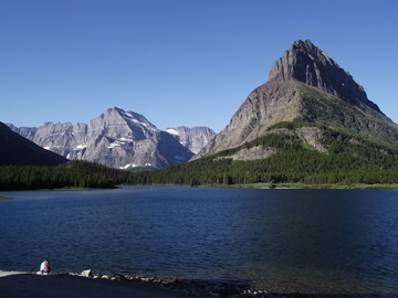 Grinnell Point above Swiftcurrent Lake